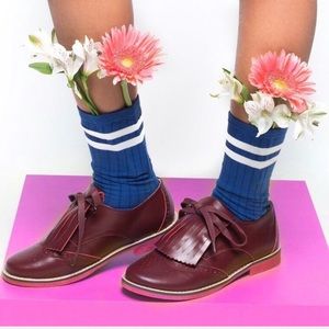 6th & Madison • Brooklyn Brogue Burgundy Shoes 38